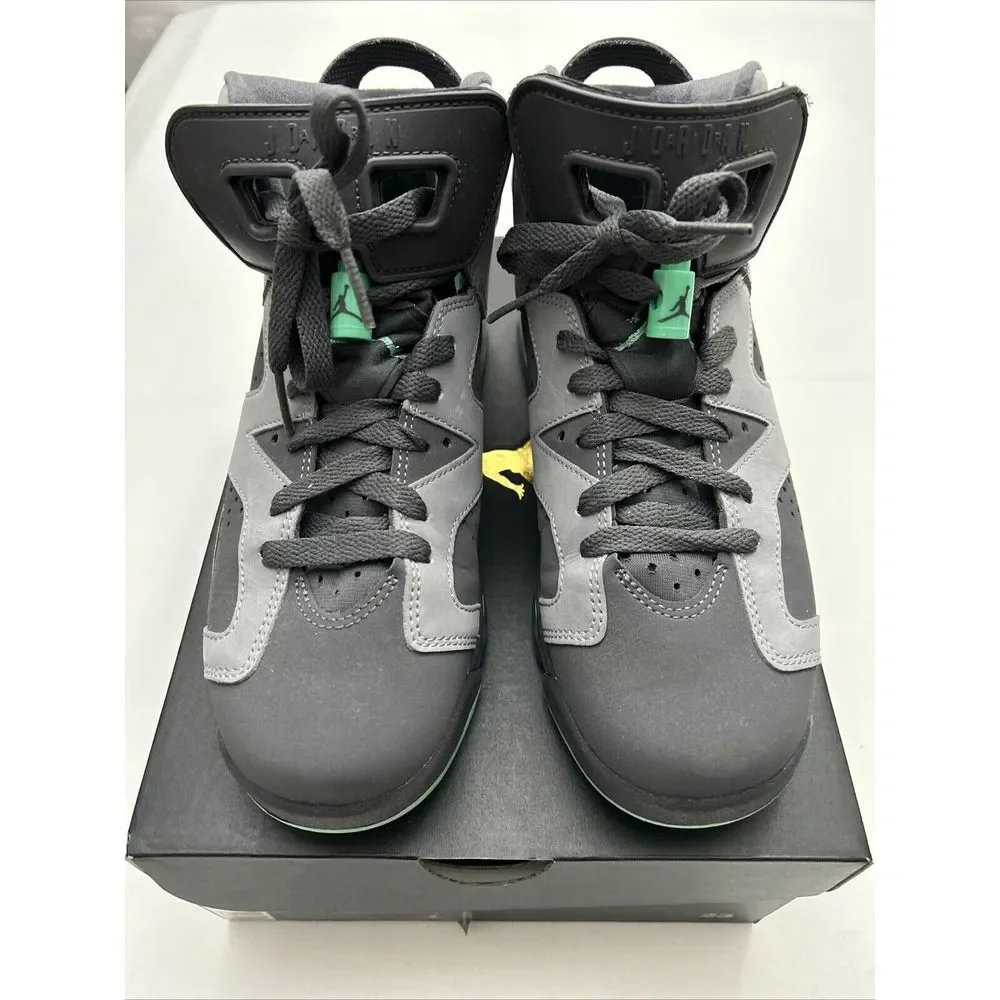 NIKE Men 6.5 AIR JORDAN‎ 6 RETRO GG GREY-GREEN GLOW 2933